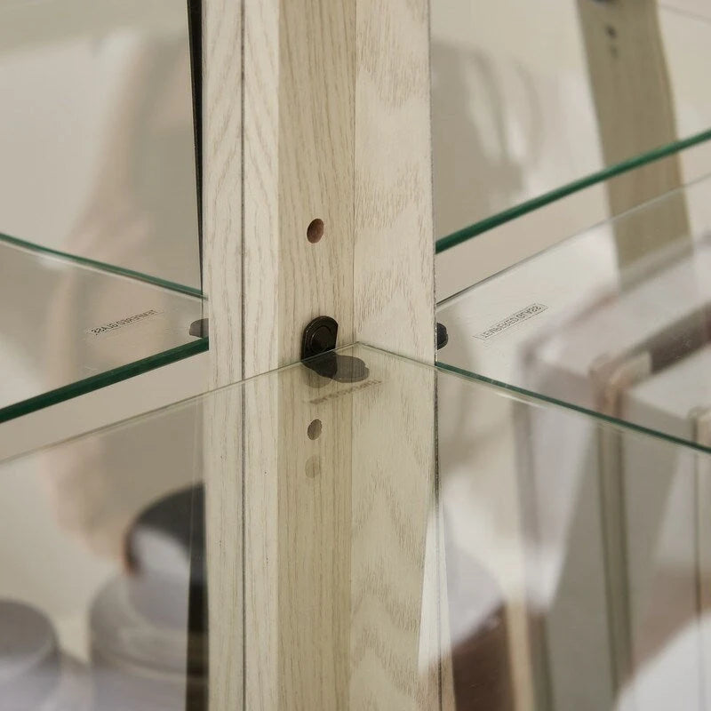 Illuminated Corner Cabinet  Elegant Display for Collectibles, Wine & Glassware  Built-In Lighting