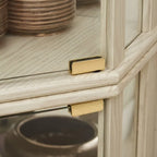 Illuminated Corner Cabinet  Elegant Display for Collectibles, Wine & Glassware  Built-In Lighting