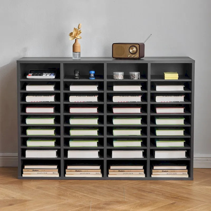 Office Mailbox Literature Organizers with 36 Compartments and Adjustable Shelves
