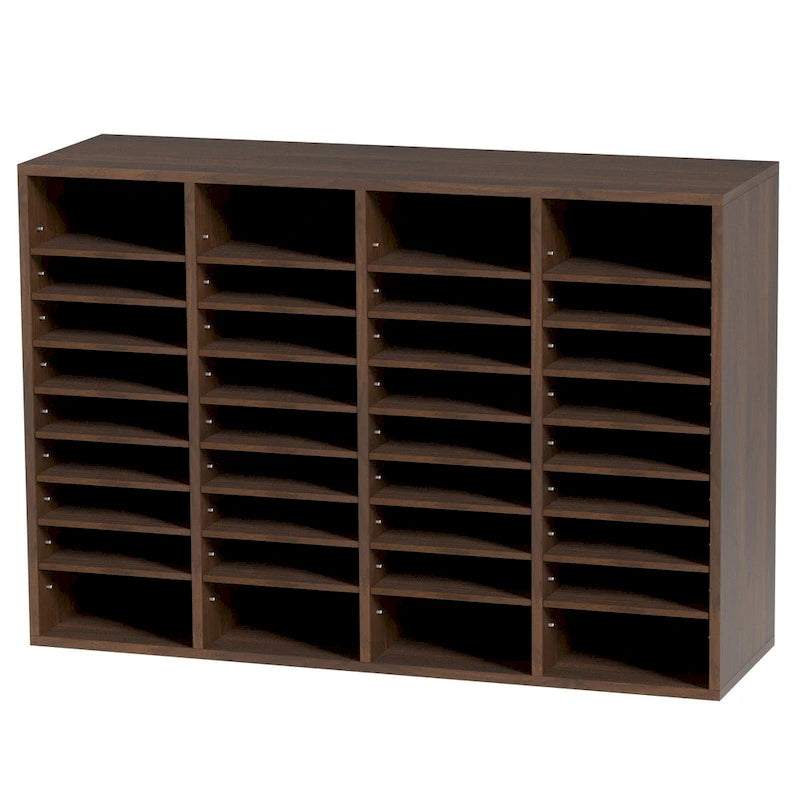 Office Mailbox Literature Organizers with 36 Compartments and Adjustable Shelves
