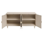 Engineered Rattan Buffet Sideboard Accent Storage Cabinet, Natural