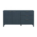 Minimalist Wave-Pattern Sideboard with Diverse Materials