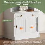 Modern Tall Bookshelf with LED Lighting and Versatile Storage Options