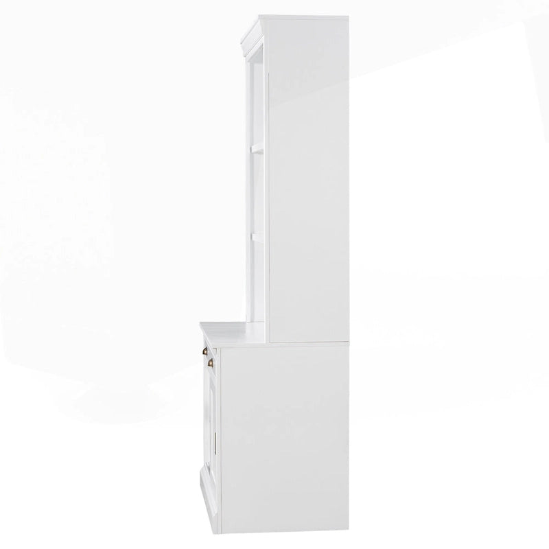 Modern Tall Bookshelf with LED Lighting and Versatile Storage Options