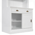 Modern Tall Bookshelf with LED Lighting and Versatile Storage Options