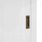 Modern Tall Bookshelf with LED Lighting and Versatile Storage Options