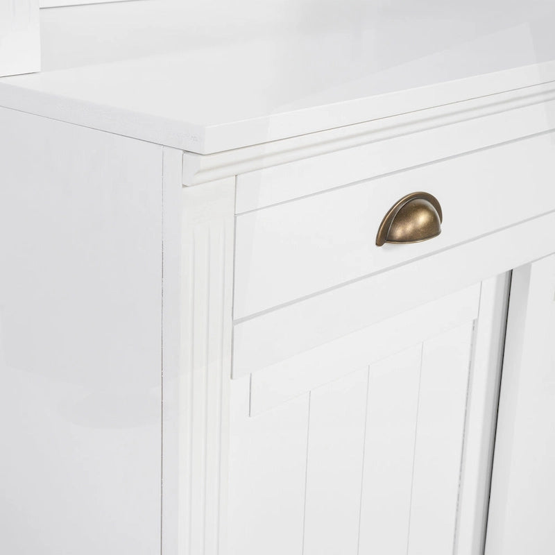 Modern Tall Bookshelf with LED Lighting and Versatile Storage Options