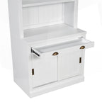 Modern Tall Bookshelf with LED Lighting and Versatile Storage Options