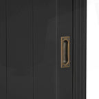 Modern Tall Bookshelf with LED Lighting and Versatile Storage Options