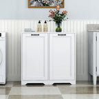 Versatile Freestanding Laundry Cabinet with Adjustable Shelves and Tilt-Out Hamper