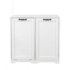 Versatile Freestanding Laundry Cabinet with Adjustable Shelves and Tilt-Out Hamper