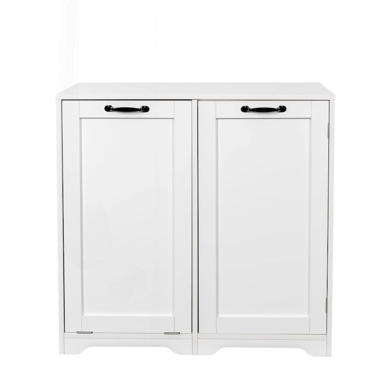 Versatile Freestanding Laundry Cabinet with Adjustable Shelves and Tilt-Out Hamper
