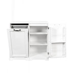Versatile Freestanding Laundry Cabinet with Adjustable Shelves and Tilt-Out Hamper