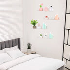 Acrylic Floating Shelves for Wall, Clear Acrylic Shelves for Bathroom Bedroom Living Room and Kitchen Room Wall Display Shelf