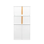Tall Bathroom Storage Cabinet with Doors and shelf, Freestanding Bathroom Cabinet, Tilt-Out Laundry Hamper