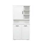 Tall Bathroom Storage Cabinet with Doors and shelf, Freestanding Bathroom Cabinet, Tilt-Out Laundry Hamper