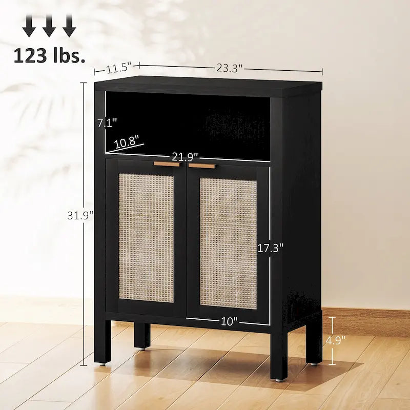 HOMCOM Sideboard Buffet Cabinet with Storage, Modern Accent Cabinet with 2 Doors and Adjustable Shelf, Freestanding Buffet Table