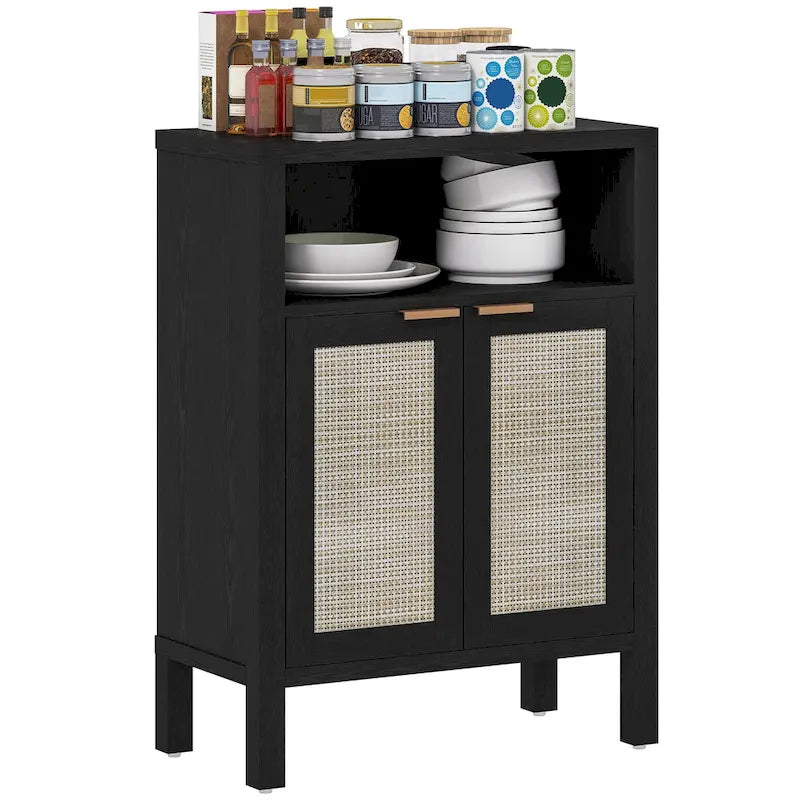 HOMCOM Sideboard Buffet Cabinet with Storage, Modern Accent Cabinet with 2 Doors and Adjustable Shelf, Freestanding Buffet Table