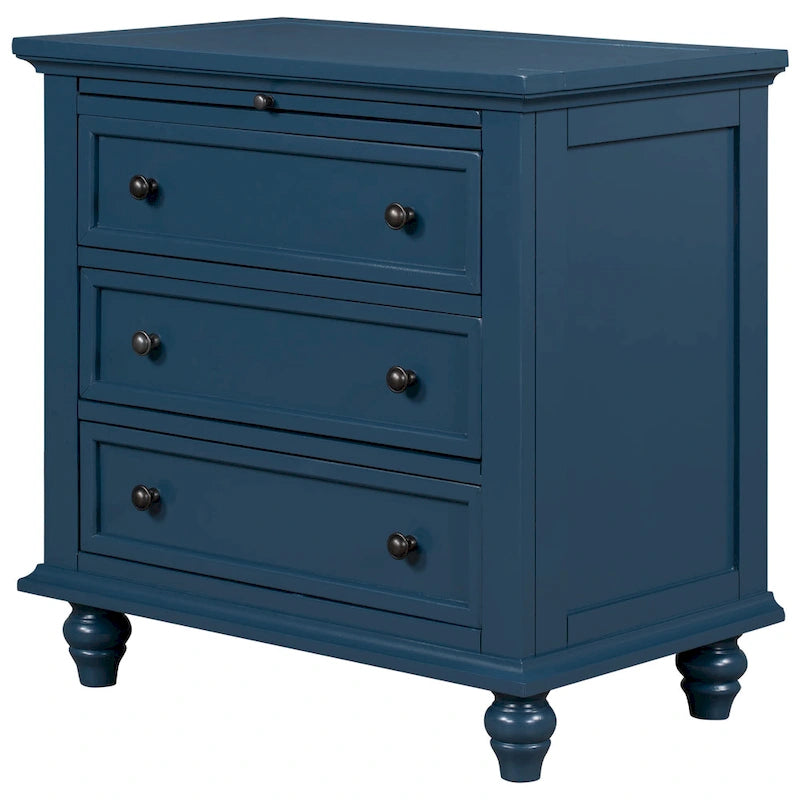 Modern Storage Wooden Cabinet with Three Drawers for Bedroom and Living Room