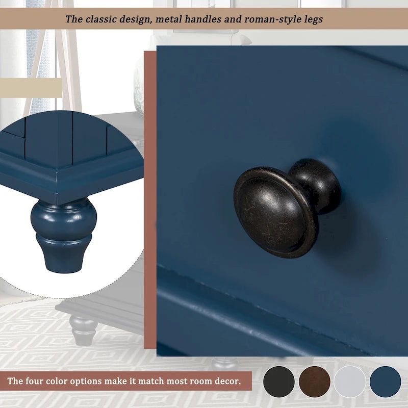 Modern Storage Wooden Cabinet with Three Drawers for Bedroom and Living Room