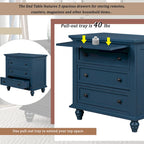 Modern Storage Wooden Cabinet with Three Drawers for Bedroom and Living Room