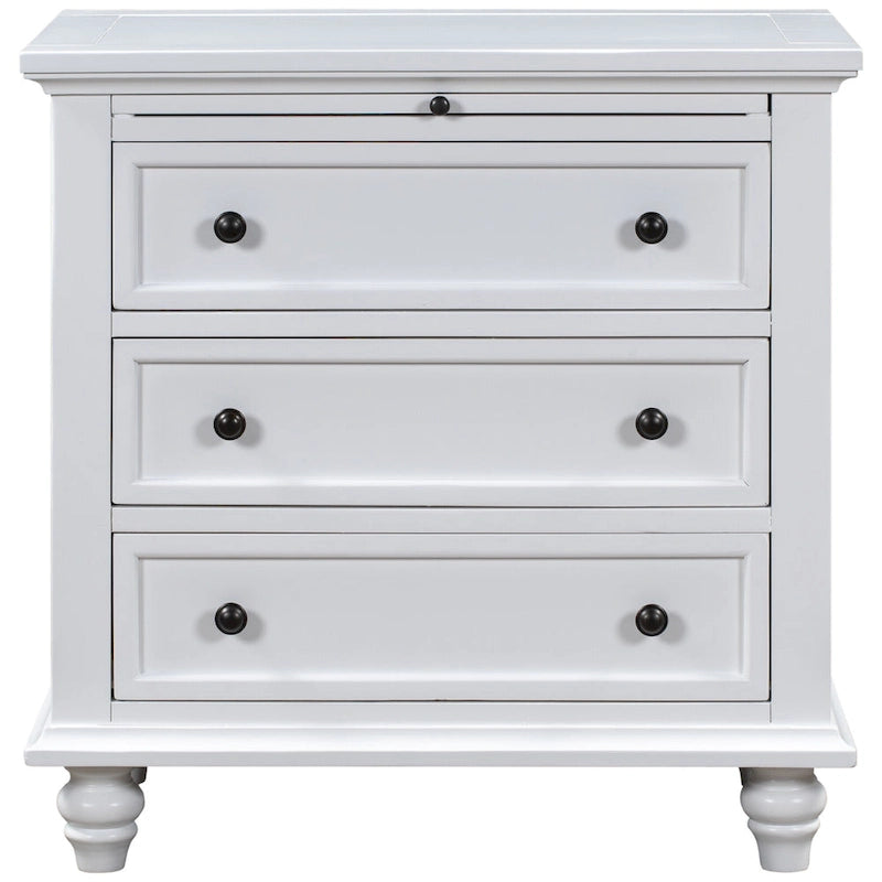 Modern Storage Wooden Cabinet with Three Drawers for Bedroom and Living Room