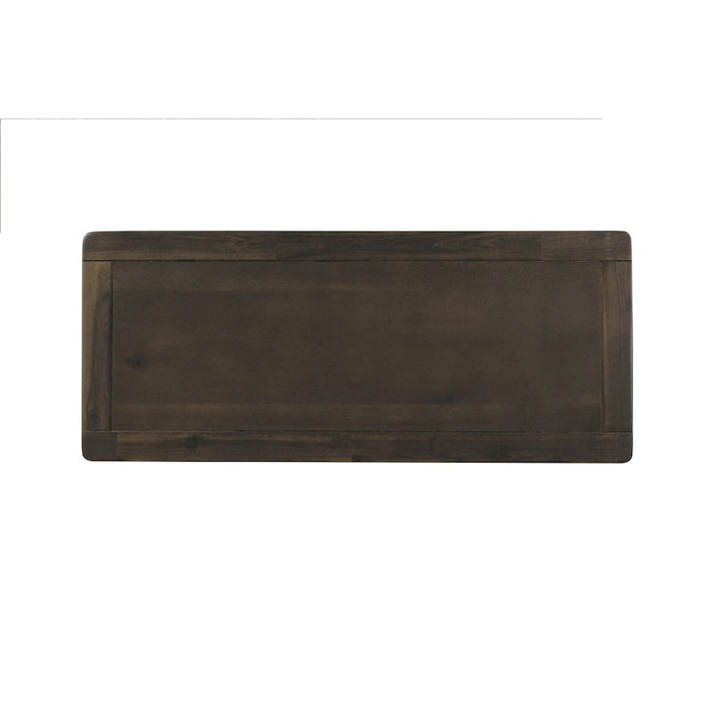 Rustic Storage Cabinet with Two Drawers and Four Classic Rattan Basket for Dining Room, Living Room