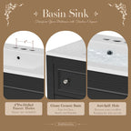 36 Bathroom Vanity Cabinet with Sink Combo Set, Undermount Ceramic Sink, Free Standing Vanity Set with 4 Drawers