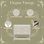 36 Bathroom Vanity Cabinet with Sink Combo Set, Undermount Ceramic Sink, Free Standing Vanity Set with 4 Drawers