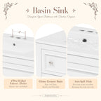 36 Bathroom Vanity Cabinet with Sink Combo Set, Undermount Ceramic Sink, Free Standing Vanity Set with 4 Drawers