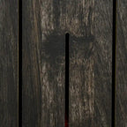 HOMCOM Industrial Sideboard Storage Cabinet, Serving Bar Buffet with Sliding Barn Door and 6-Bottle Wine Rack