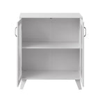 Modern Bathroom Cabinet Storage Organizer with Glass Doors and Adjustable Shelf