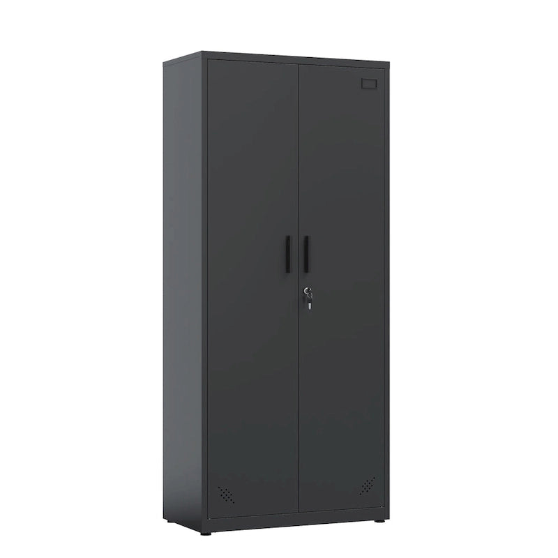 High Storage Cabinet with 2 Doors and 4 Partitions