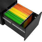 2 Drawer Rolling Locking Office File Cabinet with Lock, Anti-tilt Wheels