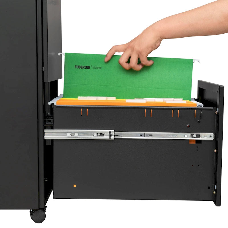 2 Drawer Rolling Locking Office File Cabinet with Lock, Anti-tilt Wheels