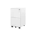 2 Drawer Rolling Locking Office File Cabinet with Lock, Anti-tilt Wheels