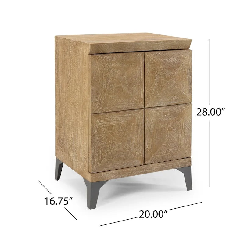 Glover Boho Handcrafted Mango Wood Cabinet by Christopher Knight Home