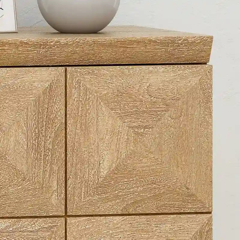 Glover Boho Handcrafted Mango Wood Cabinet by Christopher Knight Home
