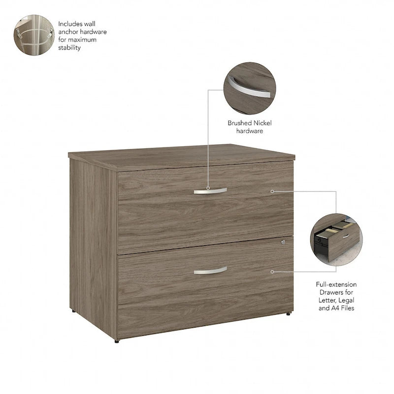 Hybrid Lateral File Cabinet with Shelves by Bush Business Furniture