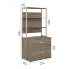 Hybrid Lateral File Cabinet with Shelves by Bush Business Furniture