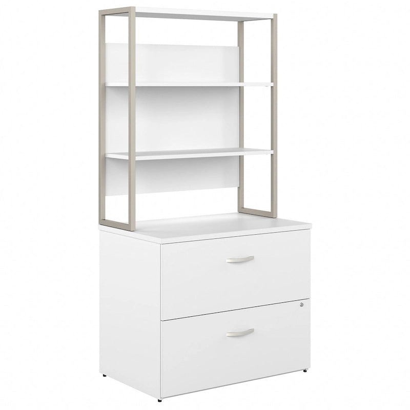 Hybrid Lateral File Cabinet with Shelves by Bush Business Furniture