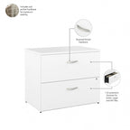 Hybrid Lateral File Cabinet with Shelves by Bush Business Furniture