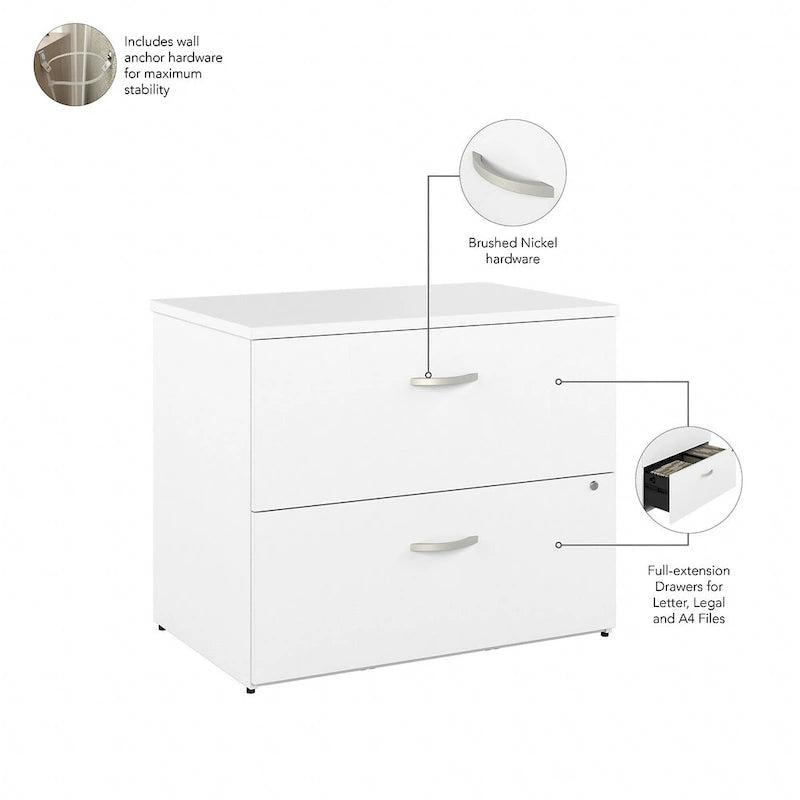Hybrid Lateral File Cabinet with Shelves by Bush Business Furniture