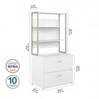 Hybrid Lateral File Cabinet with Shelves by Bush Business Furniture