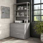 Hybrid Lateral File Cabinet with Shelves by Bush Business Furniture