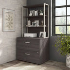 Hybrid Lateral File Cabinet with Shelves by Bush Business Furniture
