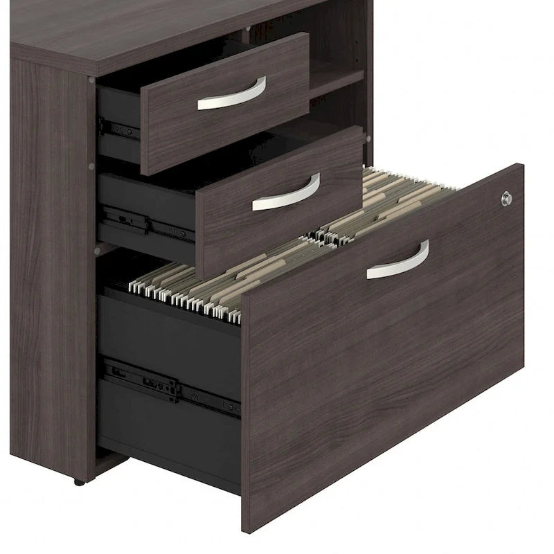 Hybrid Lateral File Cabinet with Shelves by Bush Business Furniture