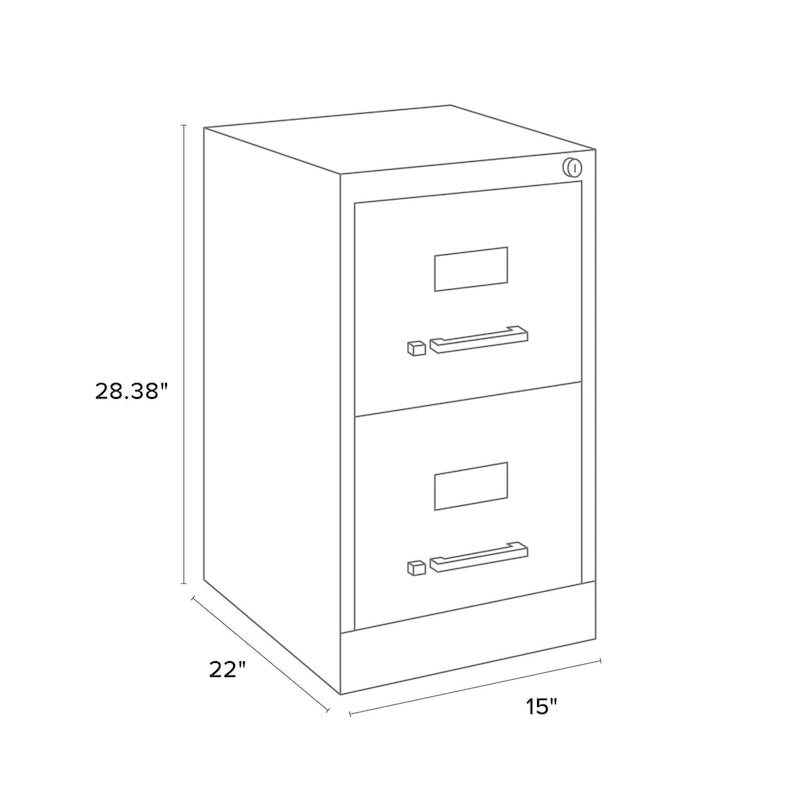 Hirsh Commercial 22Deep 2-drawer Letter Vertical File Cabinet