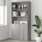 Studio A Tall 5 Shelf Bookcase with Doors by Bush Business Furniture