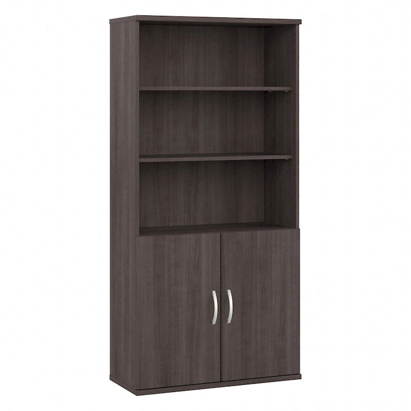 Studio A Tall 5 Shelf Bookcase with Doors by Bush Business Furniture
